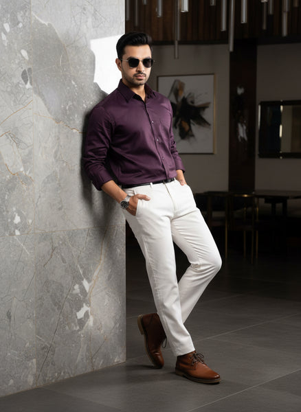 ONYX PREMIUM GIZA SATIN FULL SLEEVE SHIRT