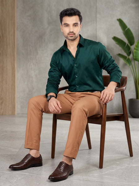 BRUNO PREMIUM GIZA SATIN FULL SLEEVE SHIRT